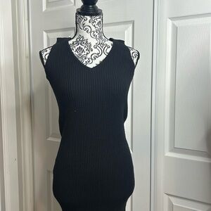 Magaschoni Black Stretch Body Con Dress S